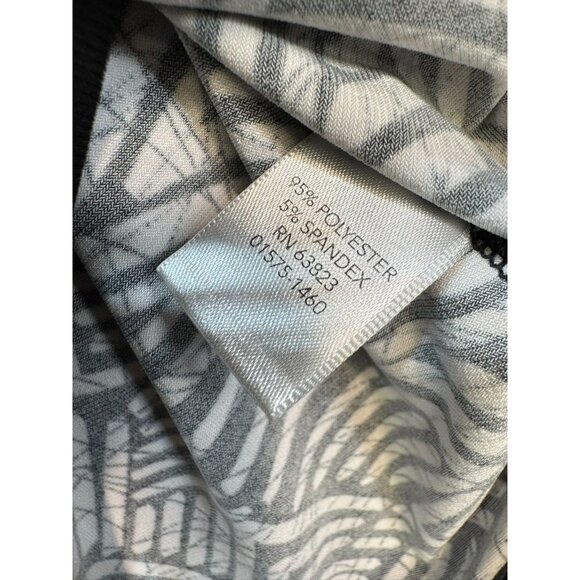 Christopher & Banks Womens Tunic Top Blouse XL Black & White Abstract Pattern - Picture 3 of 8